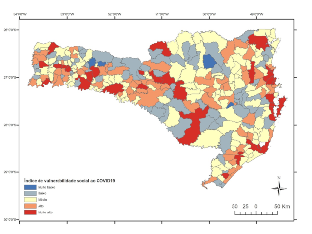 Leia mais sobre o artigo Coronavírus em SC: Mapas digitais desenvolvidos com apoio da Epagri apresentam vulnerabilidade da população