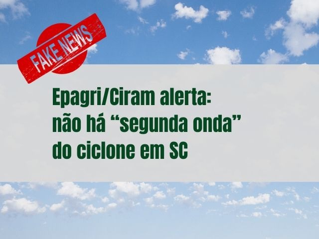 Read more about the article Epagri/Ciram alerta: não há “segunda onda” do ciclone