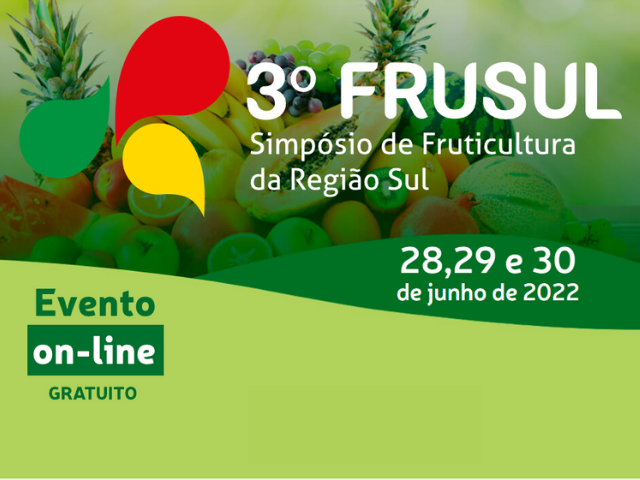 Leia mais sobre o artigo Inscrições abertas para o 3º Simpósio de Fruticultura da Região Sul, evento on-line e gratuito