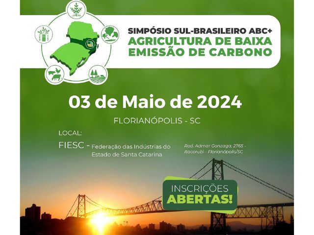 Leia mais sobre o artigo Evento vai discutir agricultura de baixa emissão de carbono no Sul do Brasil